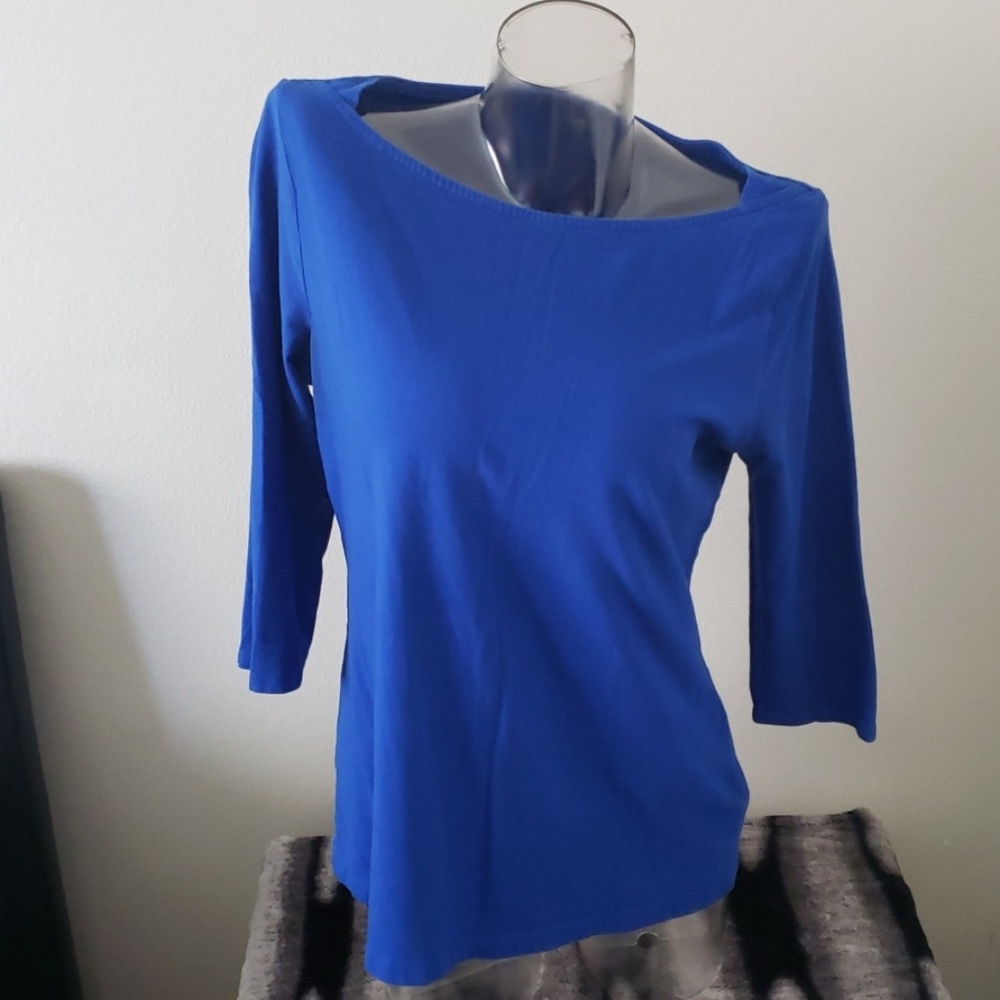 Bright Blue Merona Boatneck Top